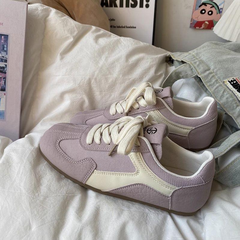 2025 spring and summer new retro German training shoes women's ins breathable lightweight board shoes flat sneakers trend