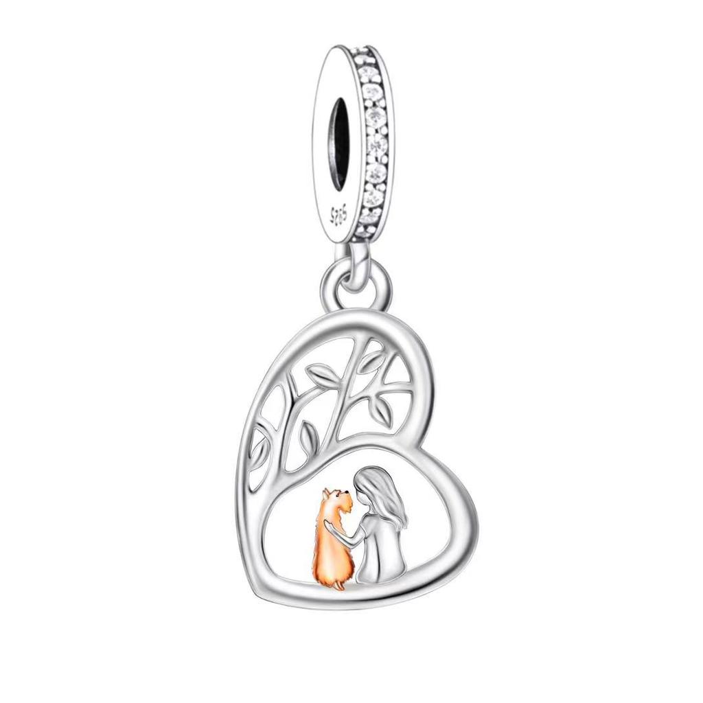 Fit Original Pan Charm Braceletcopper Yorshire Chihuahua Schnauzer Pomeranian Poodle Dog Bead For Making Women Berloque Diy