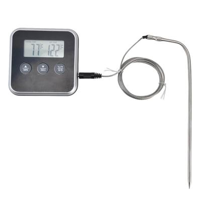 Fleischthermometer Smart 3 Tasten Digitales LED-Display Multifunktionales Ofenthermometer mit Sonde