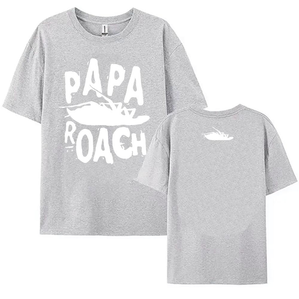 Cotton Summer Tees PAPA ROACH Heavy Mental Band Tshirts Graphic Clothing for Women Short Sleeve Unisex Streetwear O-neck Female Top