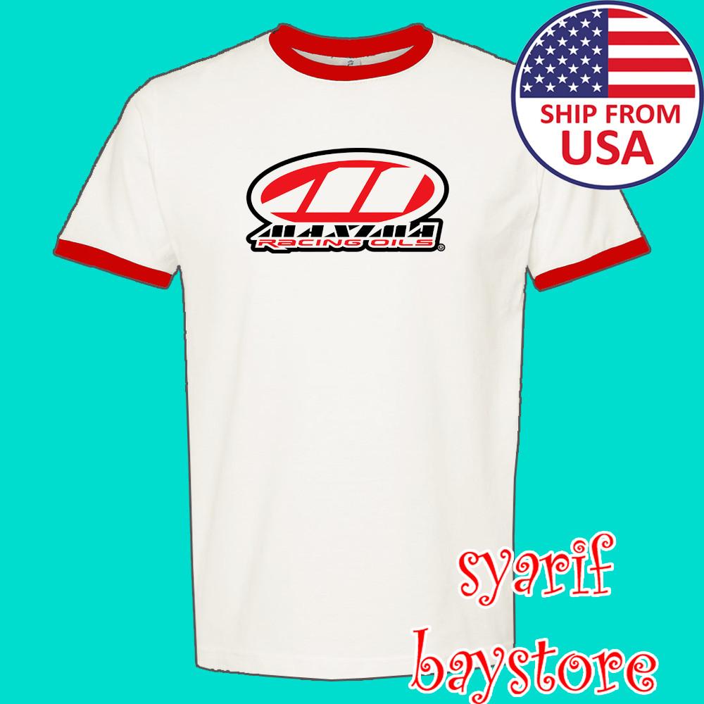Maxima Racing Oils Men#039;s Ringer Red Size S to 3XL Unisex T-Shirt S