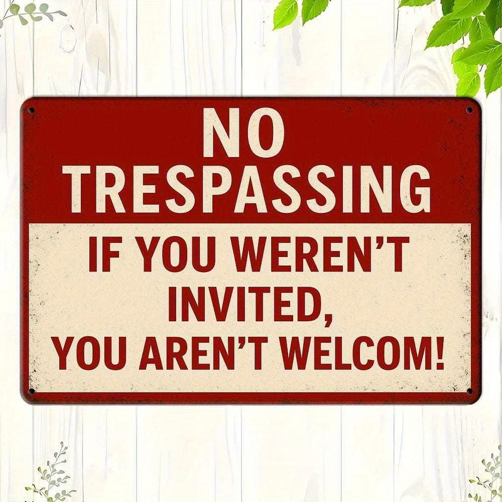 

Funny warning metal sign for indoor/outdoor decor. чистый
