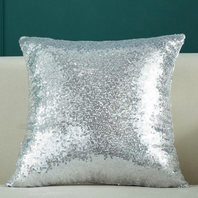 1Pcs Glitter Solid Color Gradient Pillow Cover Living Room Bedroom Sofa Cushion Cover Spring Festival Home Decor Pillow Case