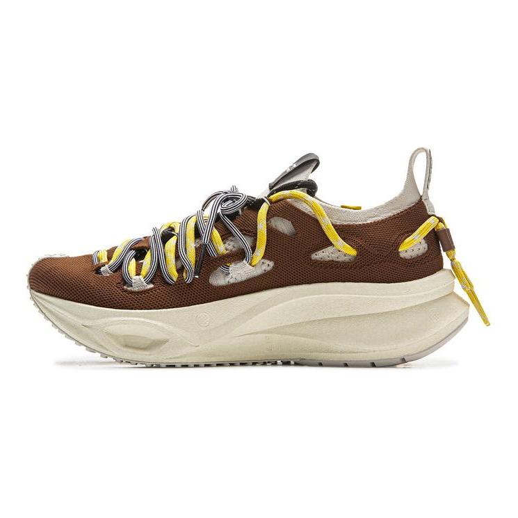 Li Ning Feidian Trail Series Módní Odolné Prodyšné Nízké Ležérní Boty Unisex Ležérní Boty Kaštanově Hnědé Březově Šedé AZGV047-8