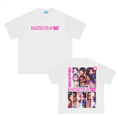 KATSEYE Magliette Manga Nuovo Stile Tendenza 100% Cotone Alta Qualità T-shirt Estiva Gruppo Coreano O-collo Top Casual