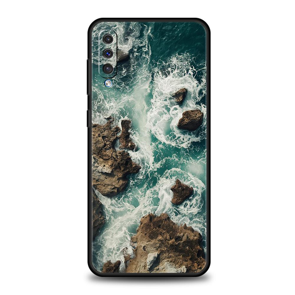 Blue Sea Ocean Waves Phone Case For Samsung A56 A36 A26 A24 A16 A14 A12 A32 A50 A70 A20E A22 A40 A34 A54 A42 A52 5G A06 Cover