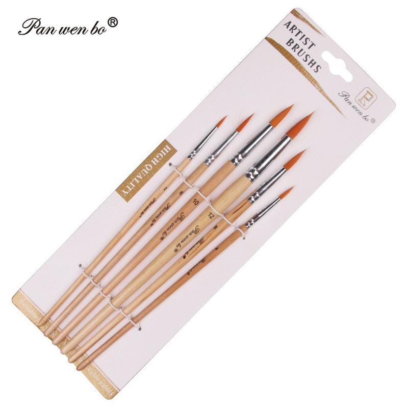 Set di 6 pennelli per pittura in nylon cross-border con gesso ad acqua e materiali artistici fai da te