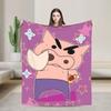 Shinchans 90S Cartoon Flannel Blanket  Awesome Throw Blankets For Bed Sofa Couch 150*125Cm Rug Piece