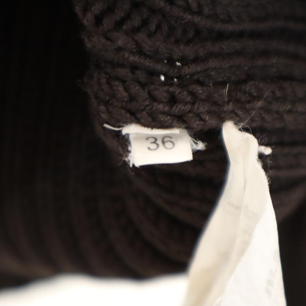 JIL SANDER made in Italy Long sleeve sweater 36 Brown Rib knit Women Used