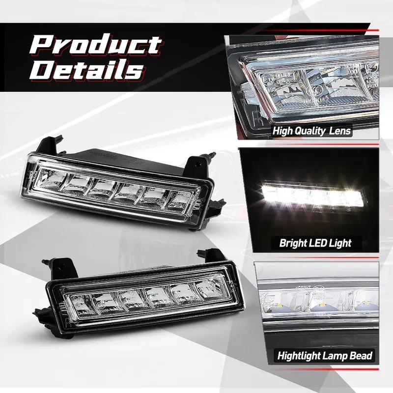 LED DRL For Mercedes Benz W164 X164 X204 ML350 ML450 GL450 GLK350 2009-2013 Foglamp Front Bumper Headlight 1649060251 1649060151