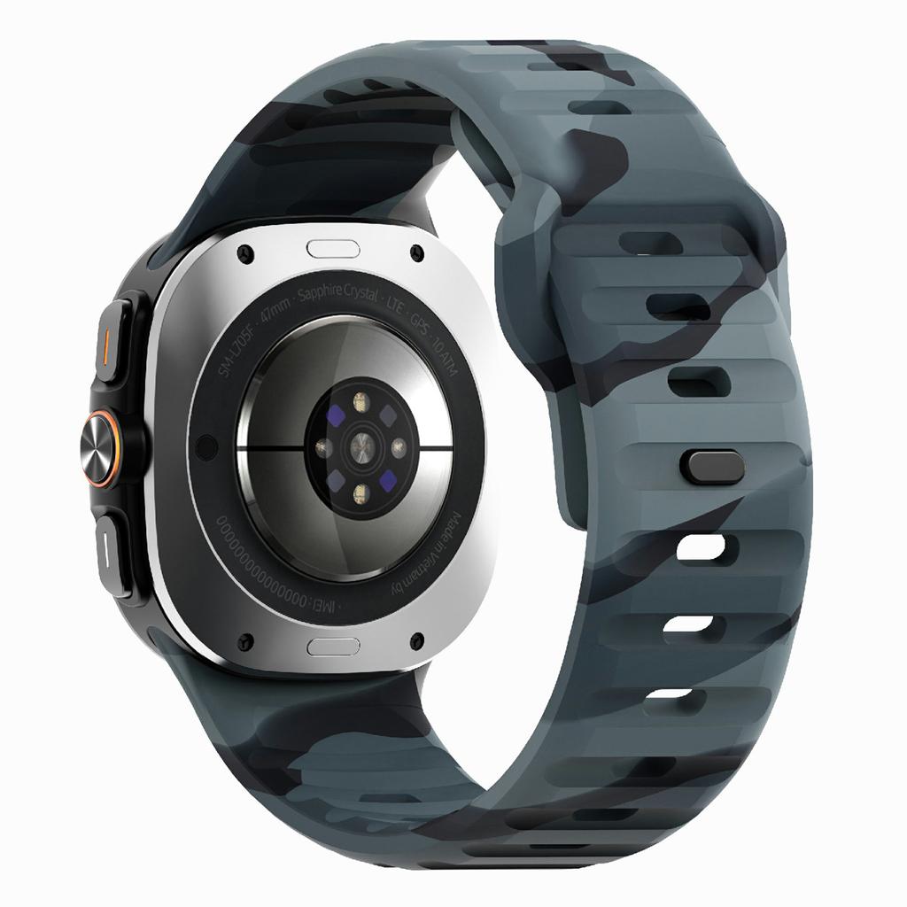 Para Samsung Galaxy Watch Ultra 47mm Pulseira de Relógio de Silicone Respirável Esportiva