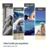 A Light Blue Beach Towel By The Poolmicrofiber Terry Bath Towels For Yoga, Travel, Swimming, Fitness And Camping