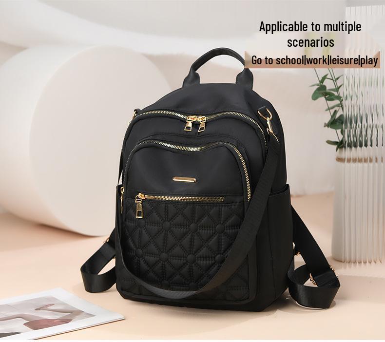 Women's Lightweight Travel Backpack - Large Capacity, Diamond Lattice Design