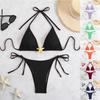 Vintage Beach Vacation Swimsuit Sexy Bikini Split Swimsuit Women Fashion Triangle Swimsuit Fine Stitching In A Variety of Colors Beachwear