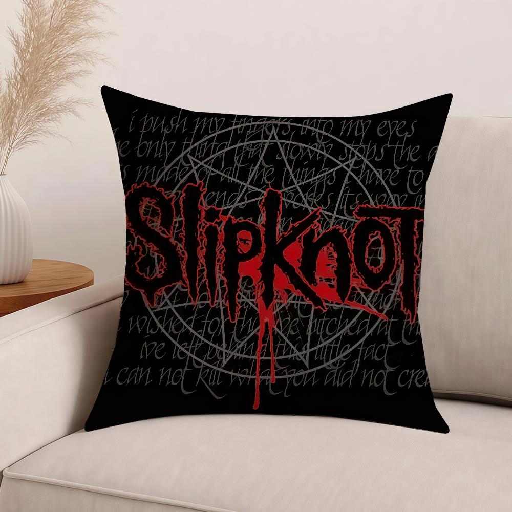 Rock Band S-Slipknot Pillow Case Office Cushions Suitable For Sofa Car Bedroom Decorative Cushion Cover