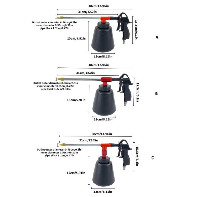 Adjustable Car Washing Tool Portable Pneumatic High Pressure Car Cleaning Sprayer Multifunction Universal Cleaning Tool
