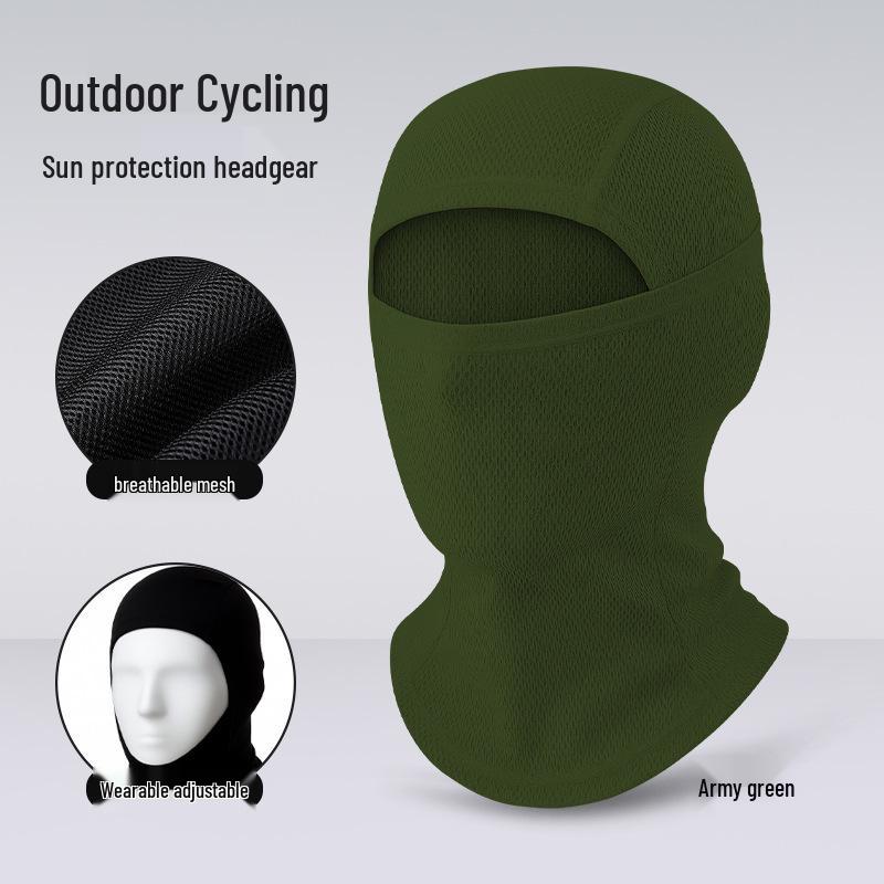 Quick-Dry Multifunctional Summer Cycling Face Mask: Breathable, Sun-Protective, Ice Silk Balaclava & Headband
