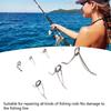Steel Ceramic Guides Ring 7 Sizes Double Legs Fishing Rod Guides Rings for Freshwater Saltwater Rods