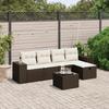VidaXL Garden Lounge Set with Cushions 6 Pcs, Patio Sofas, Patio Furniture Set, Outdoor Furniture, Brown 3264409
