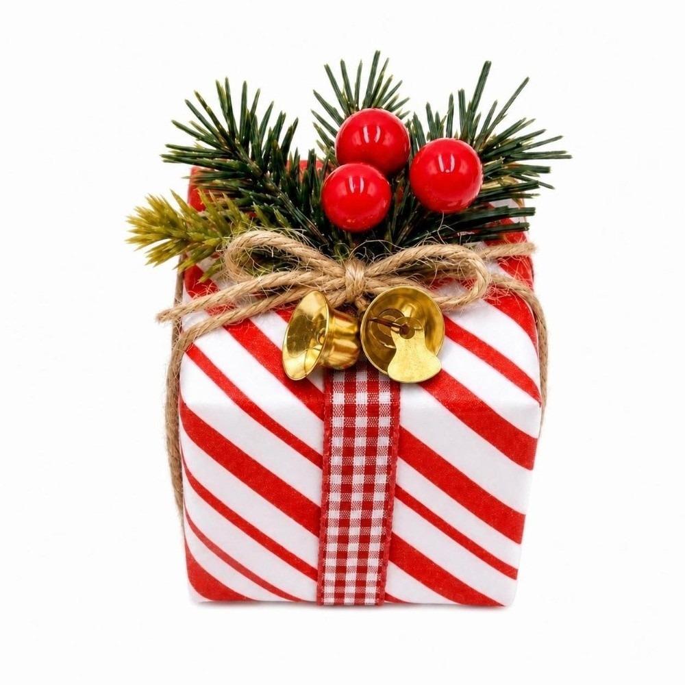 Mini Christmas Gift Box Ornament Artificial Hanging Gift Pendant Holiday Festive