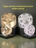 Portable Pure Copper Moxibustion Box with Cloth Cover and Mugwort Pad