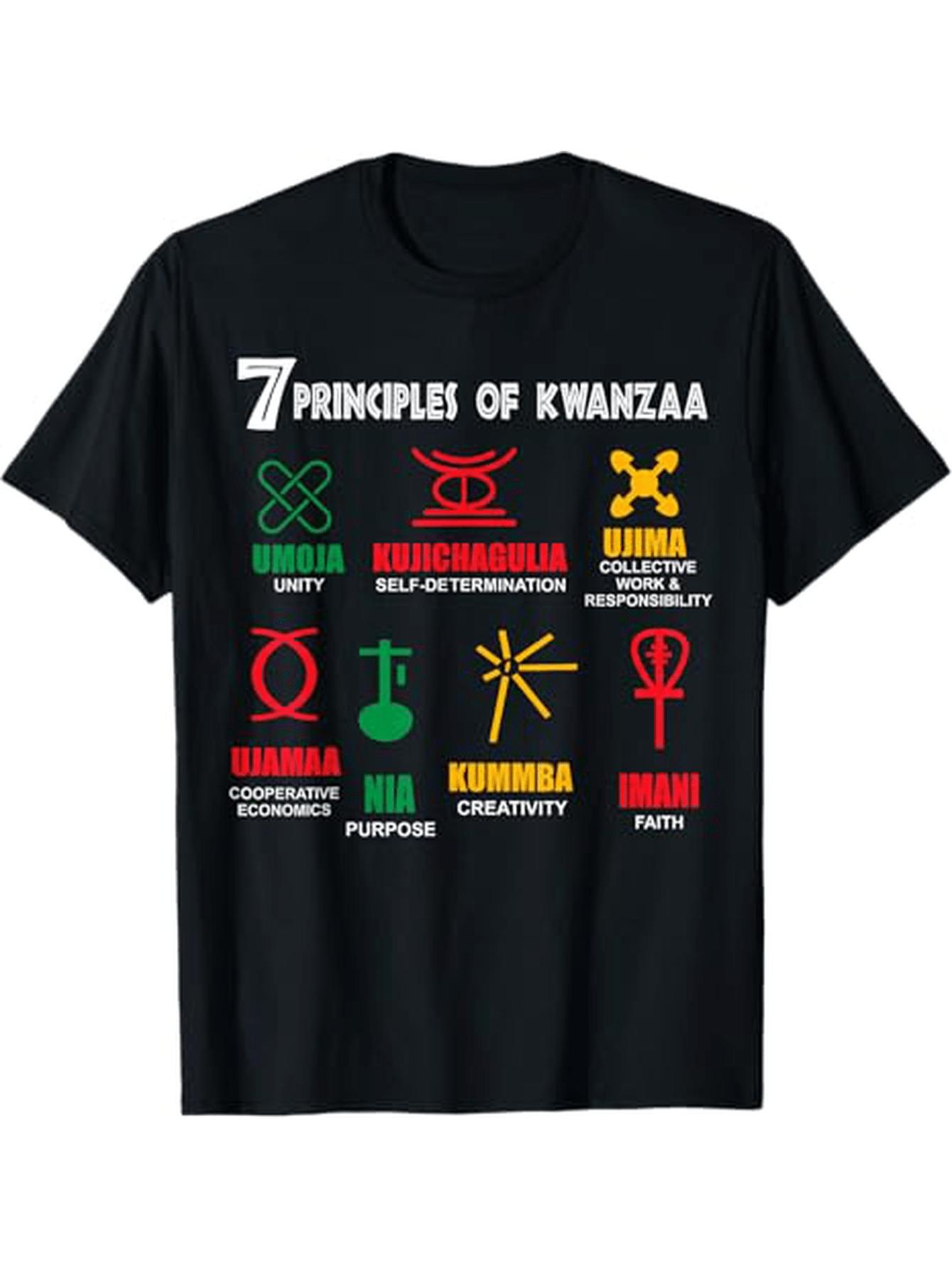7 Principles of Kwanzaa Unity T-shirt XL