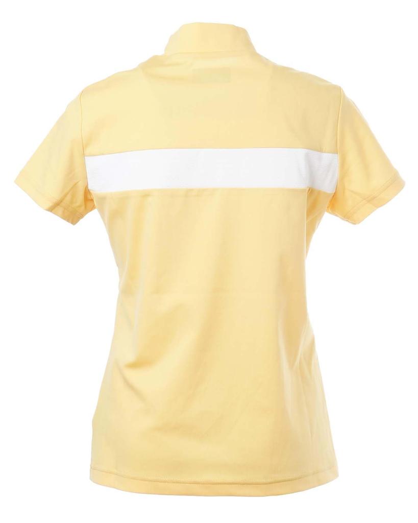 Golf Short Sleeve Mock Neck Shirt Border 0 [New Balance] Women's (Stretchy/Logo Pattern) / 012-5166501 150_Orange [S]