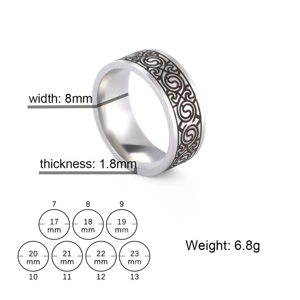 Punk Baum des Lebens Ring Edelstahl Vintage Wikinger Keltisches Knotenmuster Schmuck für Damen Herren Gothic Party Geschenk