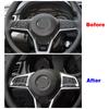 För Nissan Juke 2019 2020 Bil Ratt Omkopplare Knapp Paljetter Skydd Interiör Dekorera Trim Tillbehör Matt Silver Klistermärke