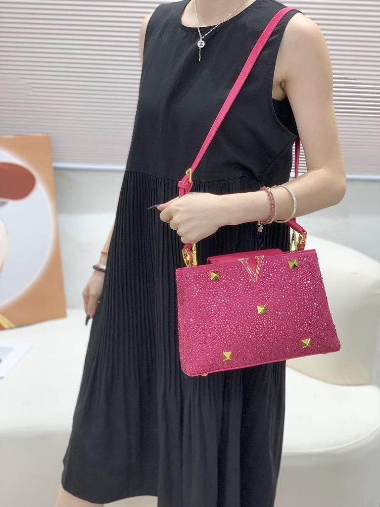 2024 Rhinestone Studded Women's Crossbody Handbag – Bright, Versatile, European & American Style