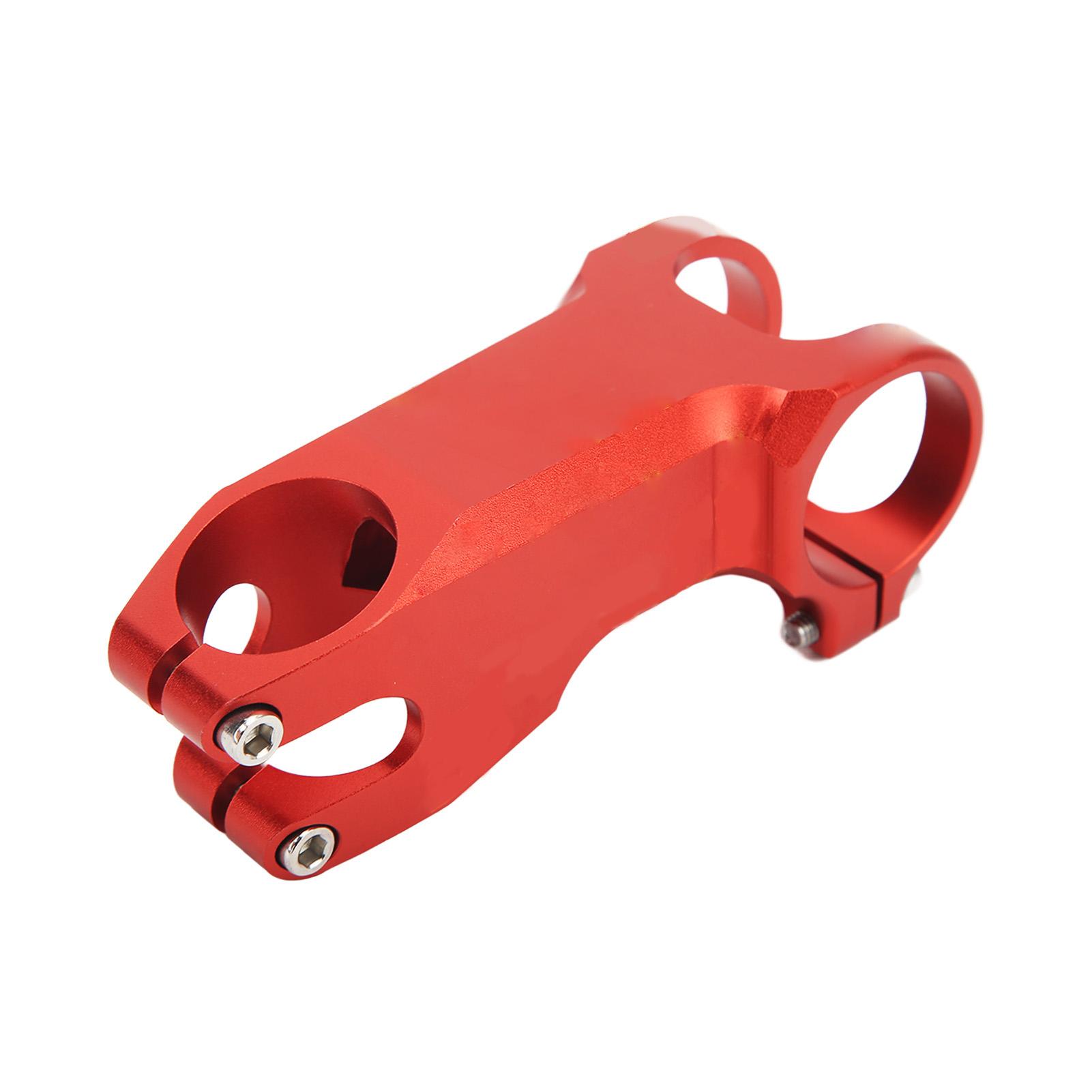 

Bike Stem Red Aluminum Alloy Mountain Bike Handlebars Negative 17 Degrees Short Bike Handlebar Stem Riser 90mm/3.5in
