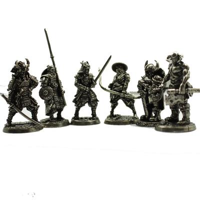 White Copper Viking Swordsman Figurines Miniatures Metal Brass Solider Model Car Ornament Craft Decoration Accessories