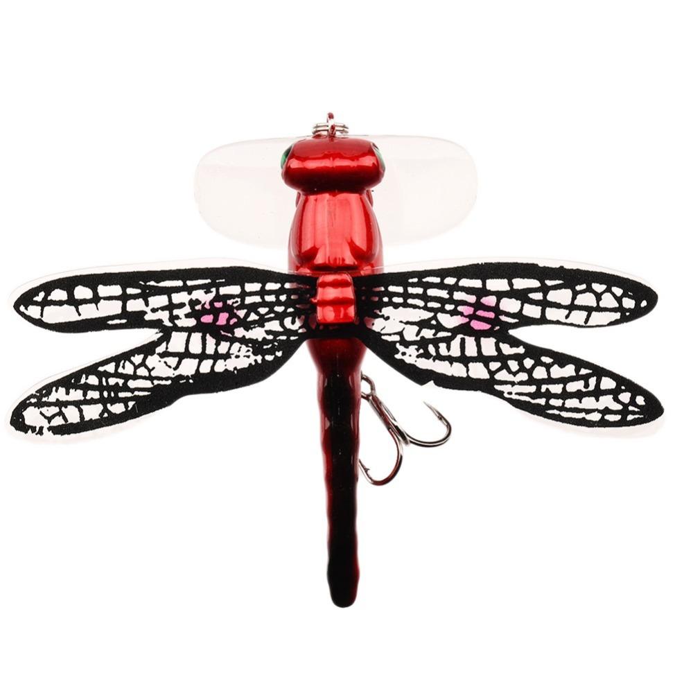 

1PC 75mm Length Topwater Trolling Lures Soft Lure Fly Fishing Dragonfly Lure Life-like Sturdy Float Crankbait Lure Bass Fishing