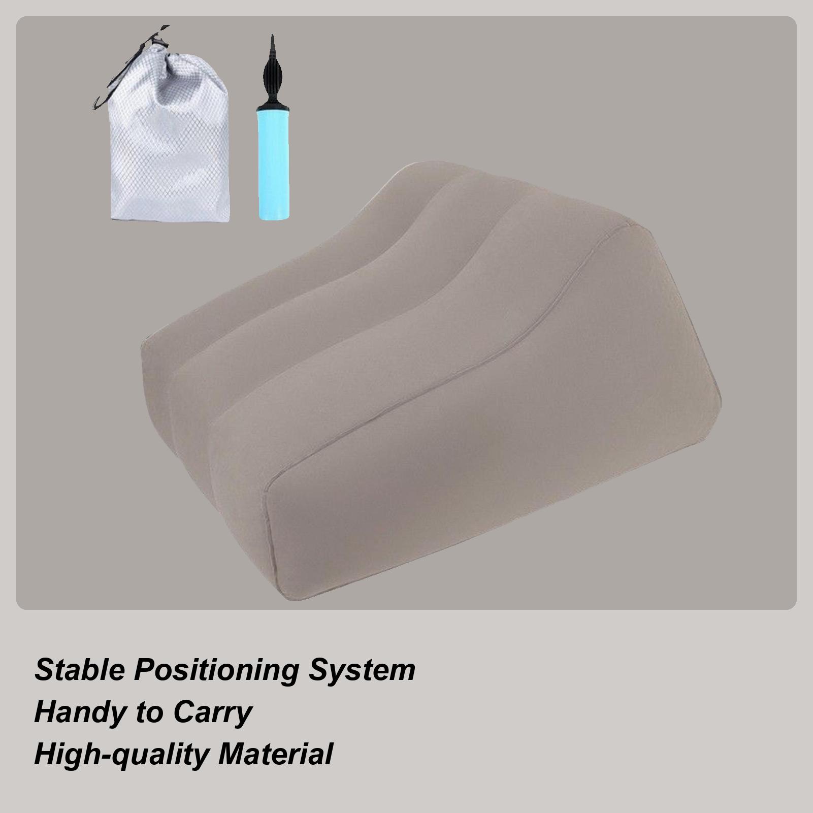 

Leg Elevating Pillow Inflatable Feet Rest Cushion Portable Soft Leg Support Pillow for Hip Spinal Alignment Knee Ankle Back Bed CN