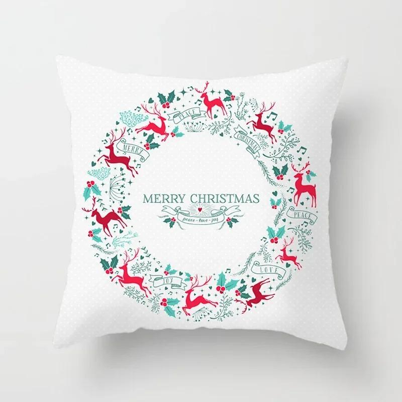 Christmas Themed Pillowcases Car Ornaments Office Santa Claus Living Room Sofa Home Pillowcases