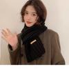 Wool Knitted Scarf Women's Autumn and Winter Korean Version Versatile Thickened Warm Shawl Atmosphere Advanced Sense Student Scarf Tide