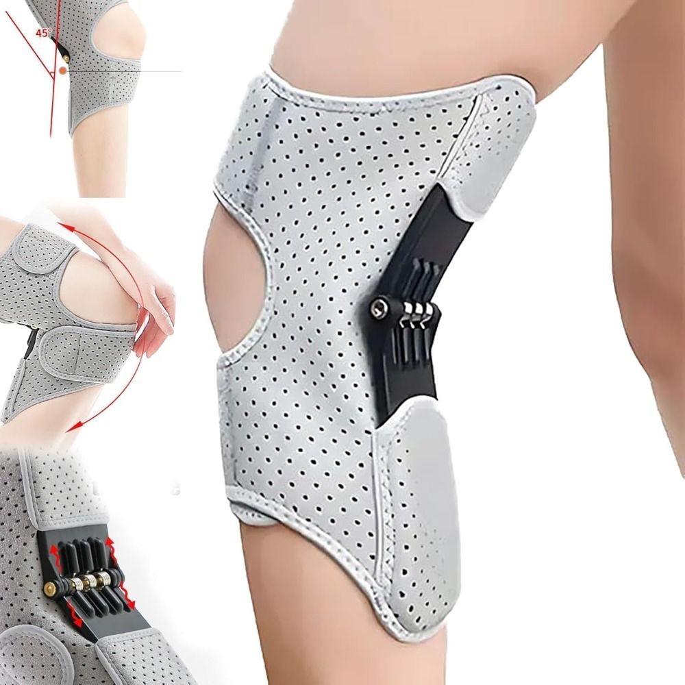 with Powerful Rebound Springs Knee Assistive Device Breathable Adjustable Knee Protection Booster Non-Slip Brace Joint Support