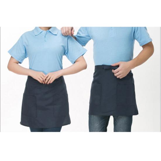 Half-length Short Waist Apron with Pockets Catering Chefs Bar Waiters Uniform