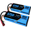 2 vnt. DXF 3s Lipo 11,1V 6750mAh 100C baterija su kietu dėklu ir XT90 jungtimi RC 1/8 modeliams (Buggy, Truggy, automobiliai), tinka Emaxx, Bandit, Rustler ir kitiems!