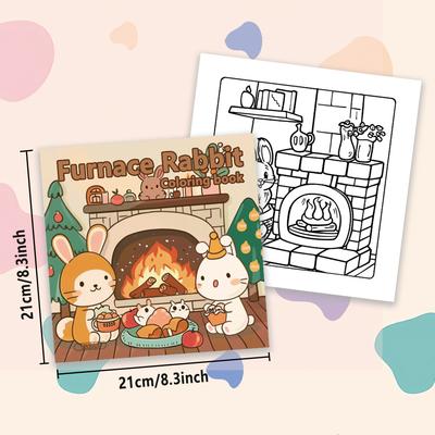 1pc, Teen Girls Coloring Book - Teen Coloring Book - 30 Sheets, 8.3x 8.3in, For Adult Stress Relief, Christmas, Halloween Gifts