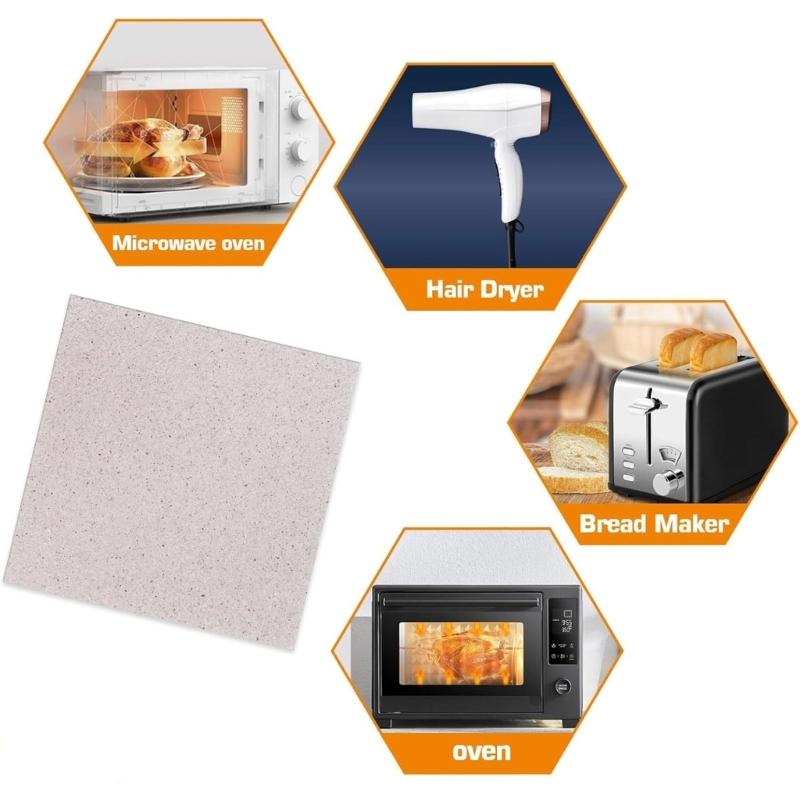 Balení 5 ks řezatelných slídových desek Slídové pláty Díl pro opravy domácích spotřebičů Vhodné pro mikrovlnné trouby, fény a toustovače