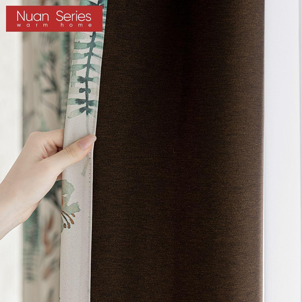 1PC Nuan Series Natural Hand-painted Printed Curtains Nordic Ins Style Blackout Curtains for Bedroom Living Room Balcony Window for Home Decor