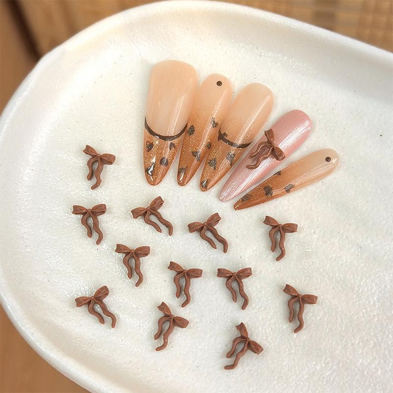 50 Pcs 3D Ribbon Bow Nail Charms 3D Resin Flatback Butterfly Bowknot Nail Art Flat-Back Ribbon Bowknot Nail Parts Nail Jewely