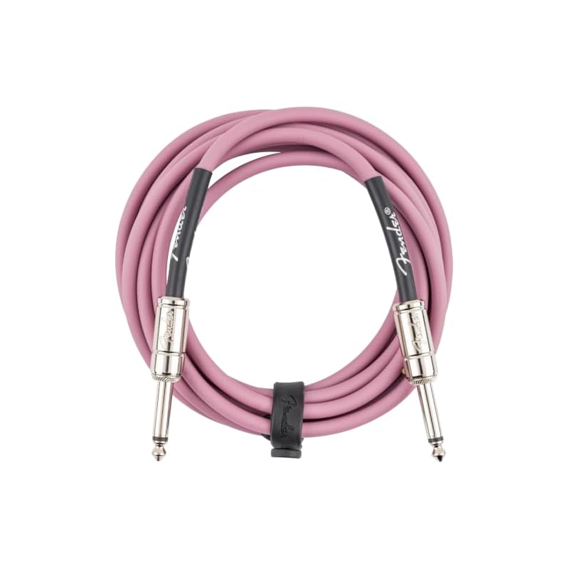 Fender ContourTM Instrument Cable, Burgundy Mist, 10" (3.05m) - Guitar & Bass Cable