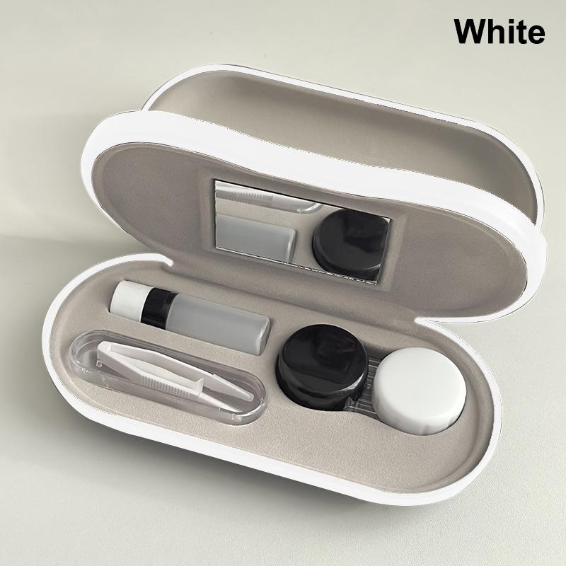 2 in 1 Doppelschichtige Brillenbox Kontaktlinsenbehälter Für Männer Frauen Kreative Duale Nutzung Brillenetui Brillen Lederbox Unisex Geschenk