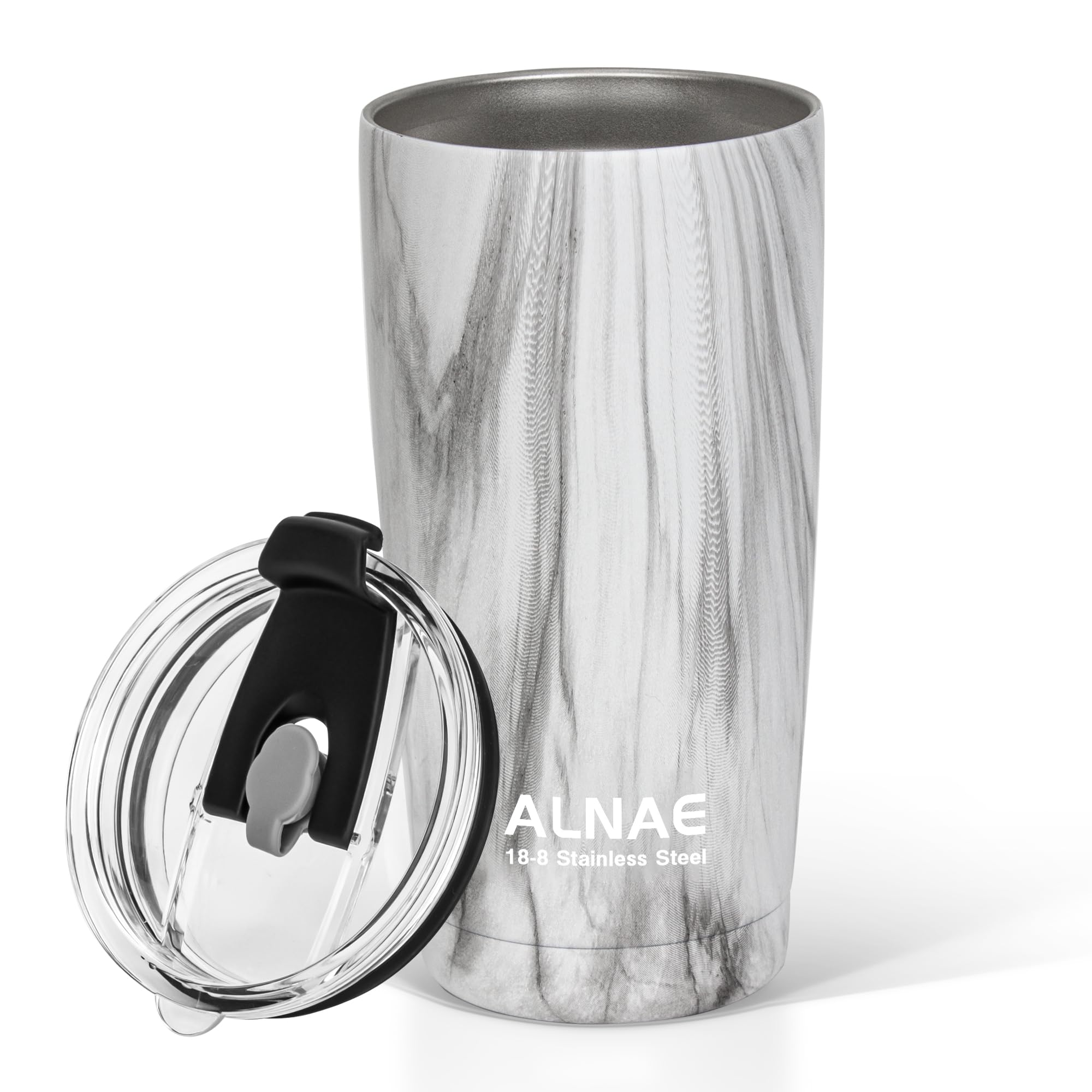 ALNAE 600ml Vacuum Insulated Tumbler with Lid, Double-Walled Design, Keeps Hot or Cold, Perfect for Direct Drinking, Beer, Coffee, or Direct Drip, Whi