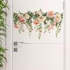Painted Bright Roses Greenery Home Background Wall Beautification Wall Sticker