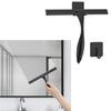 Stainless Steel Squeegee for Glass Door and Mirror Cleaning 10/12inch Black for Home and Car Use