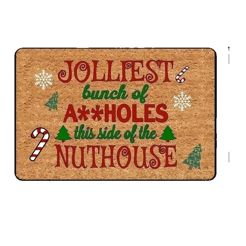 

Christmas Walking Stick Candy Design Carpet Home Decor, Smooth And Absorbent, Entrance Door Welcoming And Bathroom Mat 40X60CM(1.3X2FT