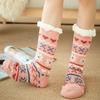 Women Fleece Lined Winter Socks Non Slip Indoor Floor Socks Soft Warm Cozy Christmas Patterned Socks for Home Use